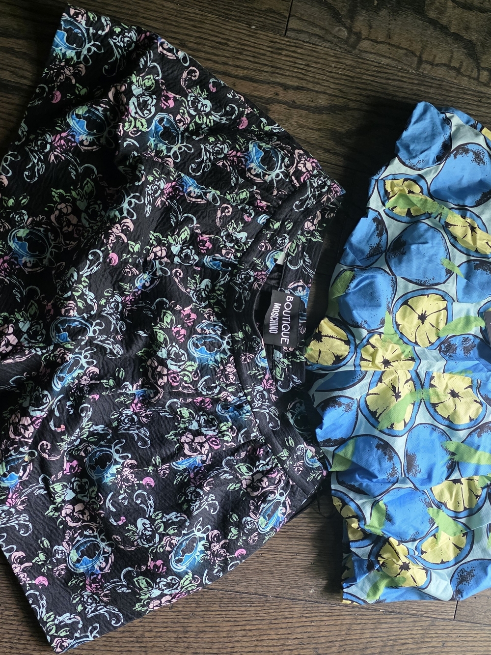 Moschino Blue, Yellow and Green Citrus Print Short Bundle